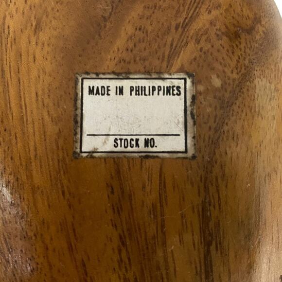 2 Wooden Bowls Pineapple Shape Philippines Hand Carved Folk Art Dining MCM VTG - Picture 3 of 15